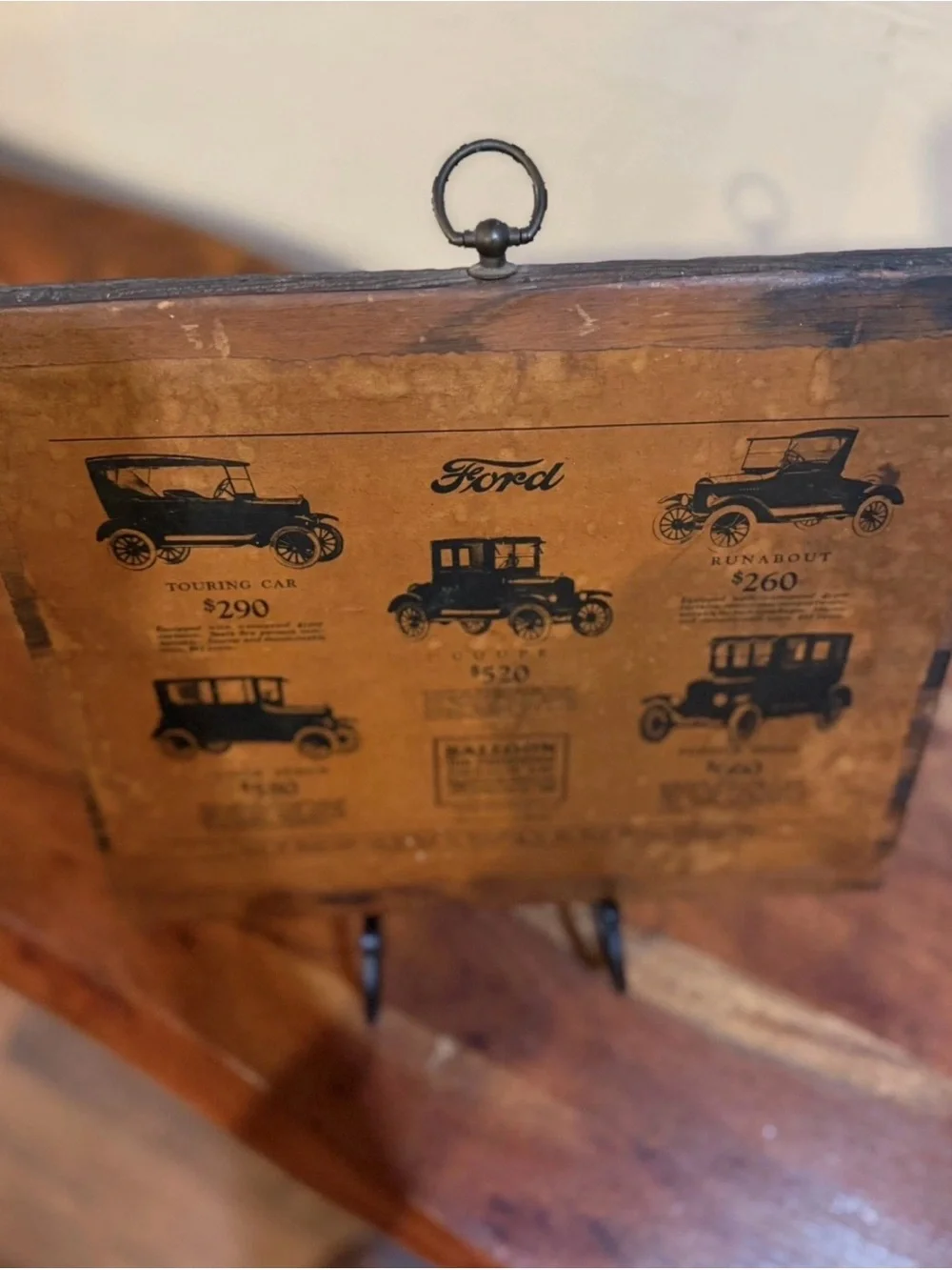 Vintage Style Ford Model T Advertising Wood Sign Plaque Rustic Car Wall Decor